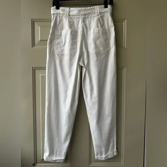 Anthropologie White Nias Trousers Pants By Ett Twa Size 0 - Picture 8 of 16